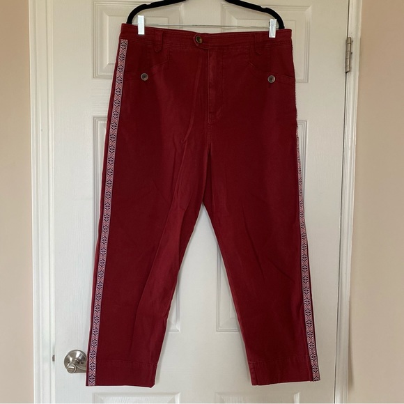 NWOT Anthropologie Tapered Side Stripe Pants - Picture 15 of 16